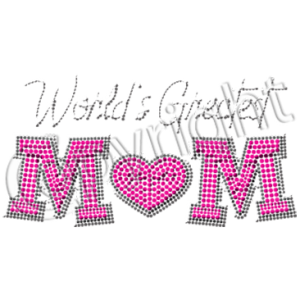 WORLD'S GREATEST MOM RHINESTUDS