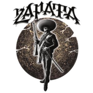 ZAPATA WITH AZTEC CALENDAR