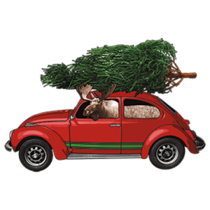 MOOSE CAR CHRISTMAS TREE