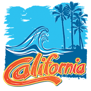 CALIFORNIA WAVES & PALMS