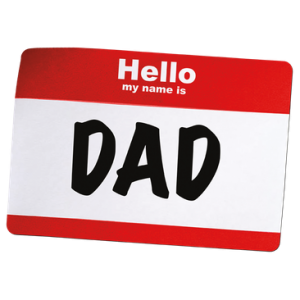HELLO MY NAME IS DAD NAME TAG