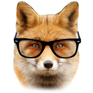 HIPSTER FOX WEARING GLASSES