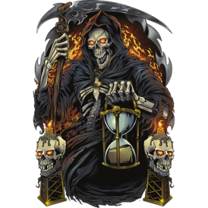 GRIM REAPER WITH HOUR GLASS