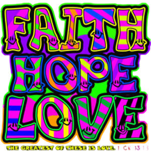 FAITH HOPE LOVE NEON
