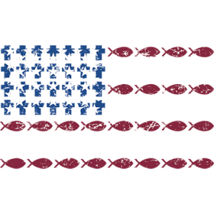AMERICAN FLAG ICHTHUS