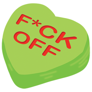 F*CK OFF GREEN HEART CANDY