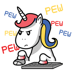 UNICORN GAMING ON A COMPUTER
