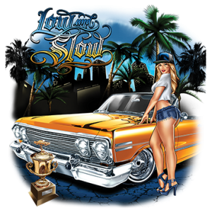 LOW AND SLOW LOWRIDER ART