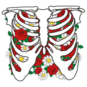 RIBCAGE WITH FLOWERS