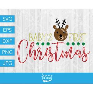 Baby's First Christmas Cut File