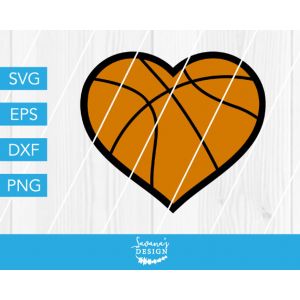 Basketball Heart Cut File