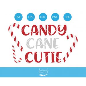 Candy Cane Cutie Cut File