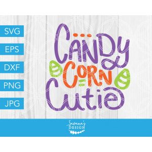 Candy Corn Cutie Orange and Purple Cut File