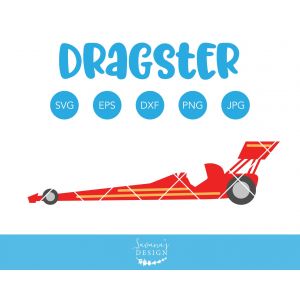 Dragster Race Car Cut File
