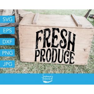 Fresh Produce Text Cut File
