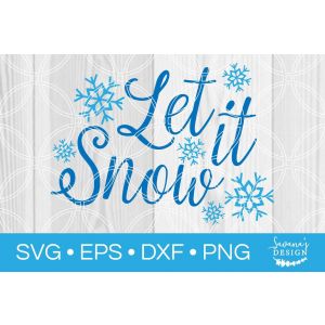 Let It Snow Text Cut File