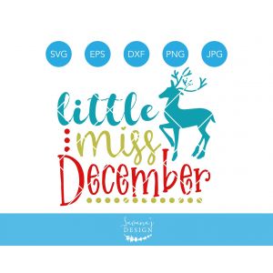 Little Miss December Cut File