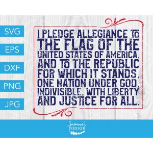 Pledge of Allegiance Cut File