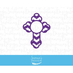 Purple Round Monogram Cross Cut File