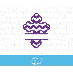 Purple Split Monogram Cross Cut File