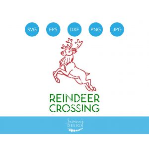 Reindeer Crossing Cut File