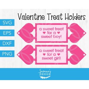 Valentine's Day Treat Holder Card Cut File