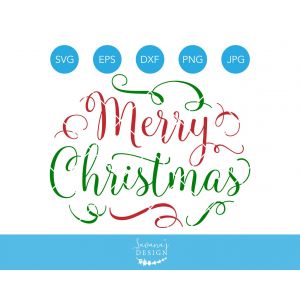 Whimsical Merry Christmas Cut File
