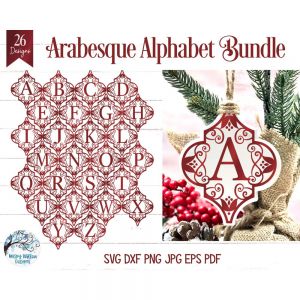 Arabesque Alphabet Cut File