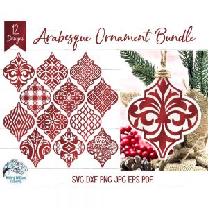 Arabesque Pattern Ornaments Cut File