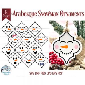 Arabesque Snowman Cut File