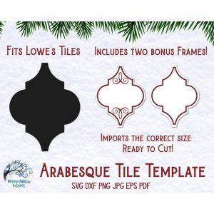 Arabesque Tile Template And Frames Cut File