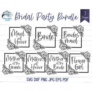 Bridal Party Bundle Cut File