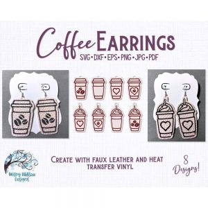 Coffee Earrings Cut File