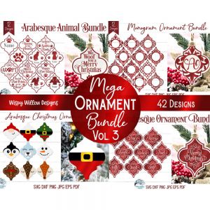 Mega Ornament Bundle 3 Cut File