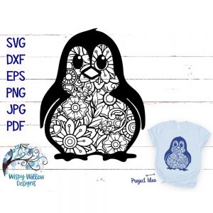 Penguin Zentangle Cut File