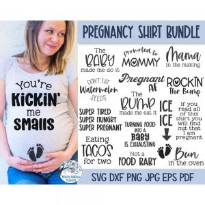 Pregnancy Shirt Bundle Cut File