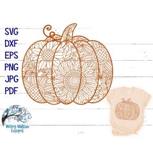 Pumpkin Zentangle Cut File