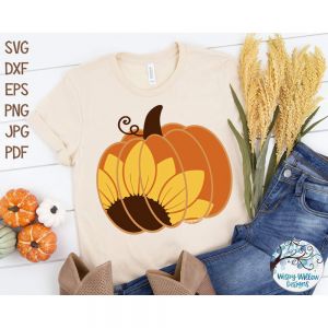 Sunflower Pumpkin Cut File