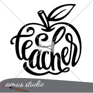 Teacher Apple Cut File