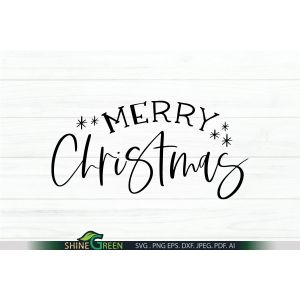 Merry Christmas SVG for Farmhouse Sign Cut File