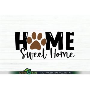 Home Sweet Home Paw - Doormat Cut File