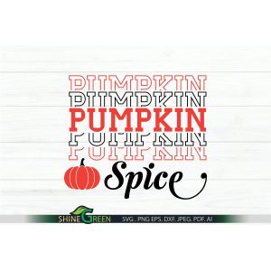 Pumpkin Spice Stacked SVG Cut File