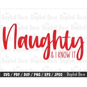 Naughty & I Know It Cut File