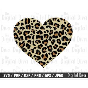 Leopard Heart Cut File