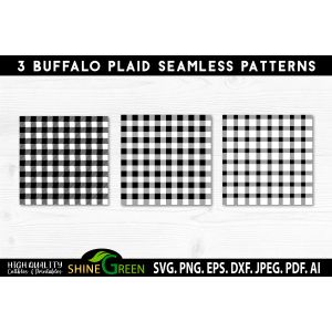 3 Buffalo Plaid Pattern Mini Bundle Cut File