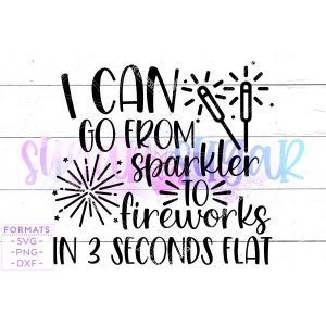 Sparkler to Firework July 4th Cut File