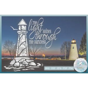 Lighthouse SVG | Lighthouse Mandala with Quote | Nautical SVG Cut File