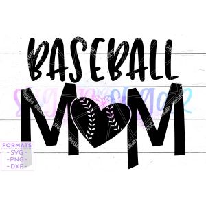 Baseball Mom Quote Cut File