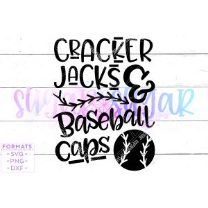 Cracker Jacks and Baseball Caps Cut File