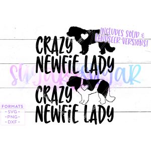 Crazy Newfie Lady Cut File